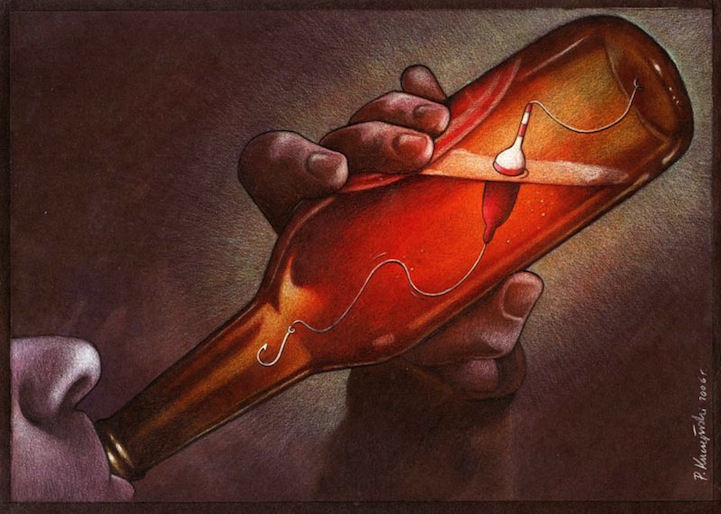 satirical creative drawing by pawel kuczynski
